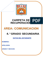 Carpeta de Recuperación: Grado Secundaria