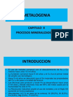 Procesos mineralizadores geológicos: magmáticos, metamórficos e hidrotermales