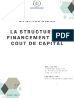 La Structure de Financement Et Le Cout de Capital