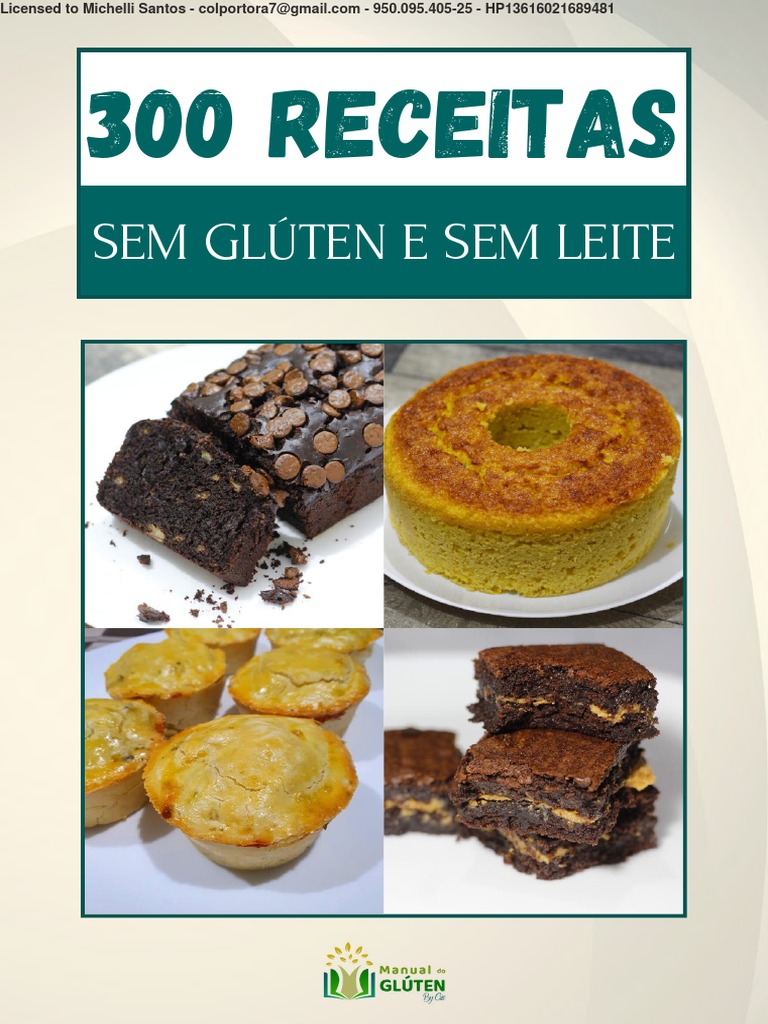 Ebook 300 Receitas Sem Glúten E Sem Leite - Revisada e Ampliada | PDF ...