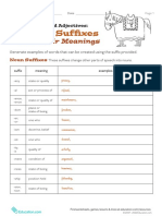 Common Suffixes and Their Meanings