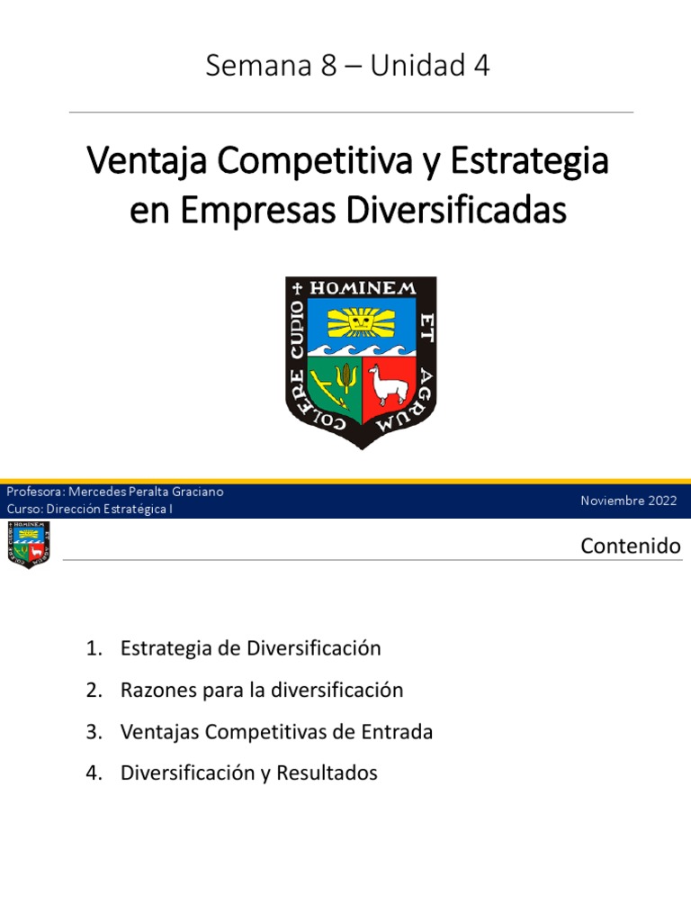 S8 U4 Ventaja Competitiva y Estrategia en Empresas Diversificadas | PDF ...