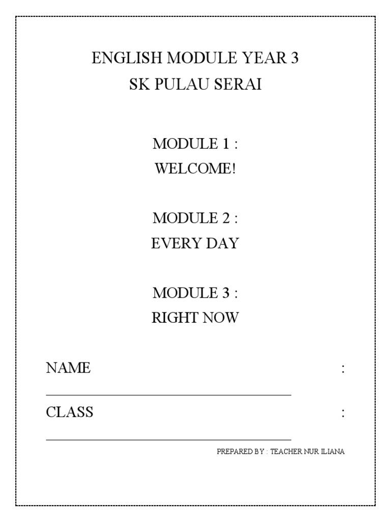 English module year 3 pdf