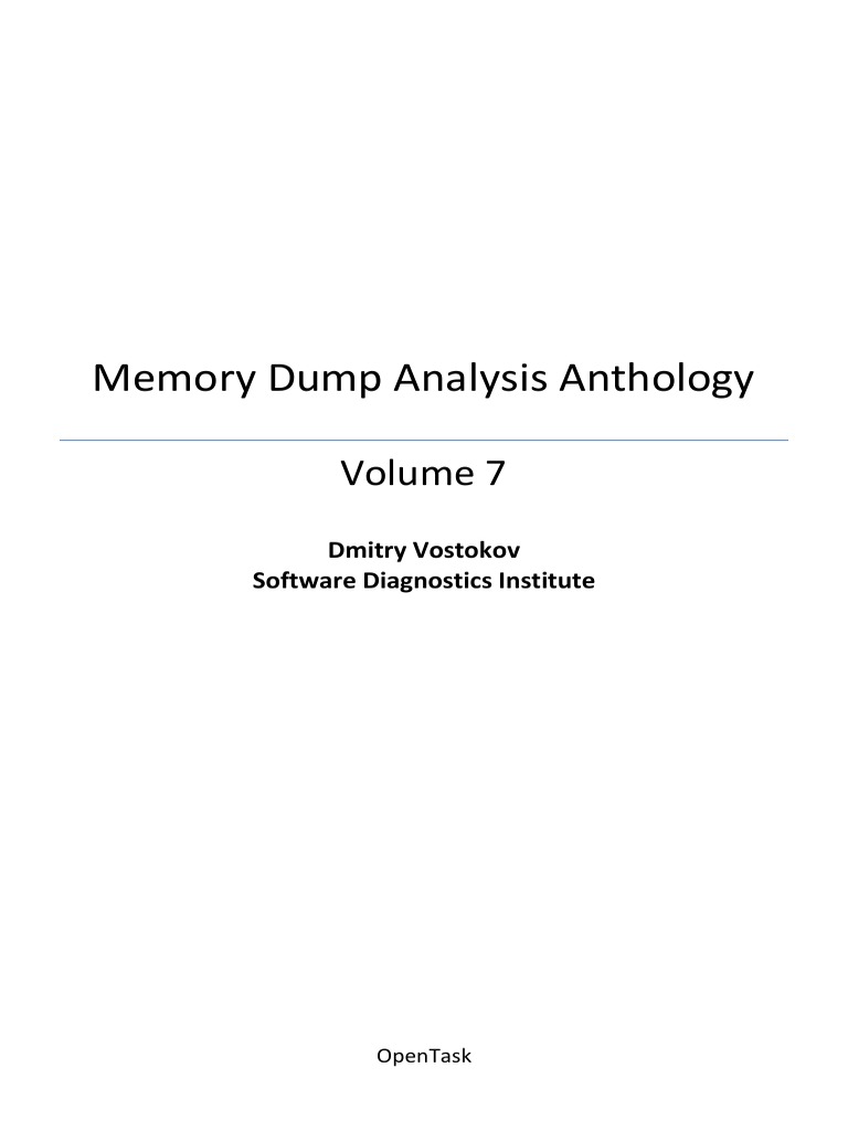 Memory Dump Analysis Anthology (Dmitry Vostokov) | PDF | Thread ...