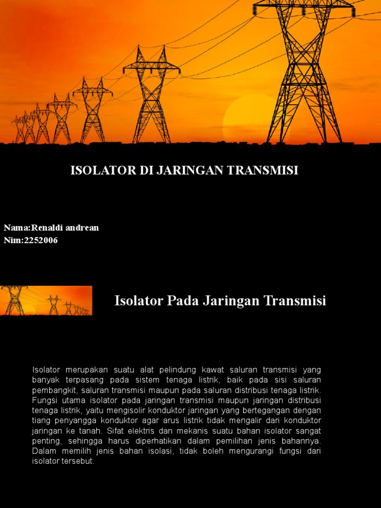 Isolator dalam Jaringan Transmisi Listrik | PDF