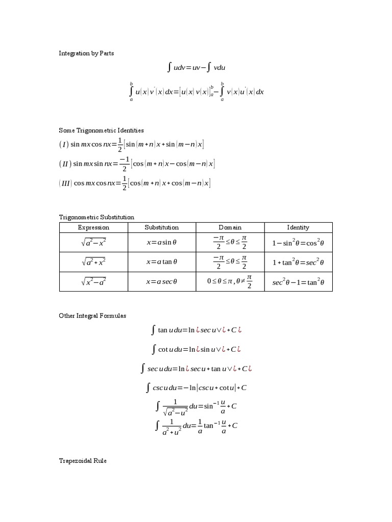 Chapter 7 Techniques of Integration | PDF | Integral | Infinity