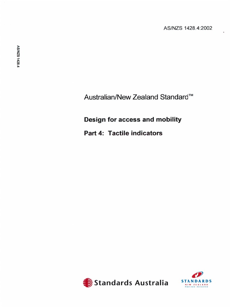 Australian New Zealand Standards Design For Access and Mobility Part4