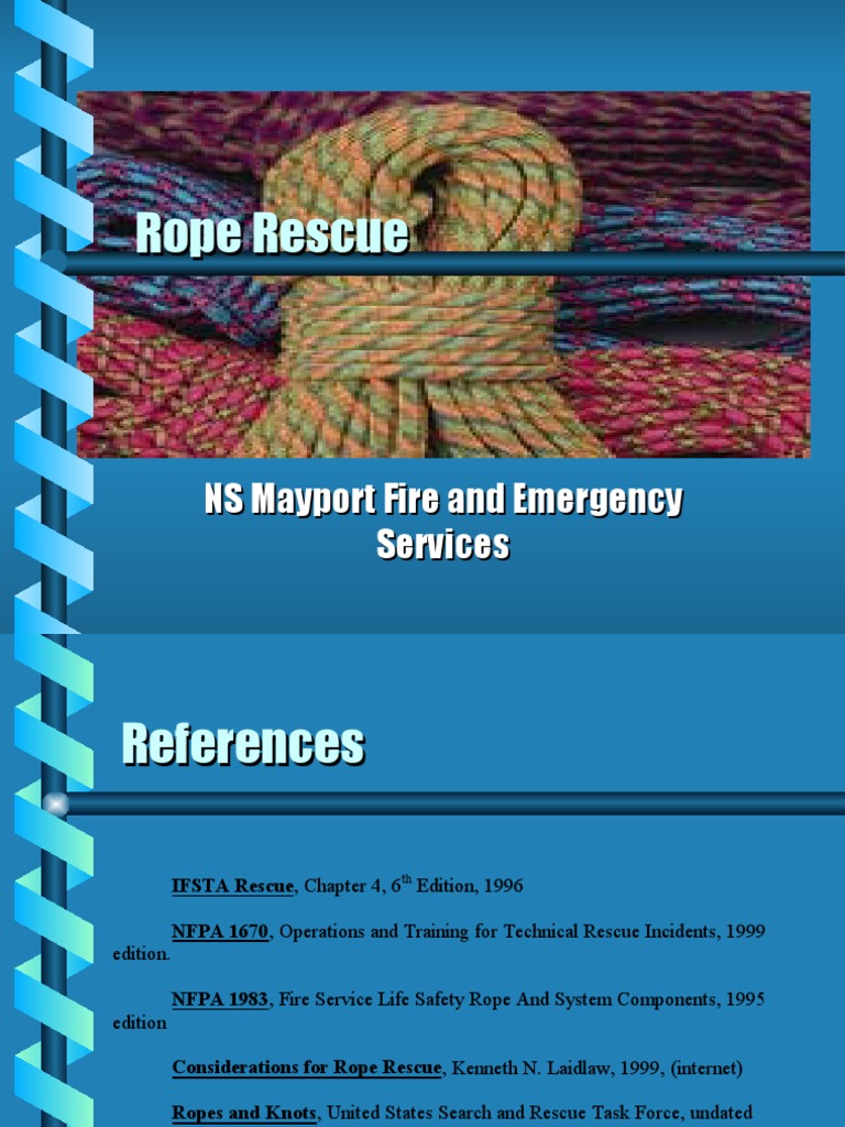 NFPA Guidelines for Rope Rescue Operations | PDF | Rope | Outdoor ...