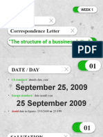 The Structure of a Business Correspondence Letter