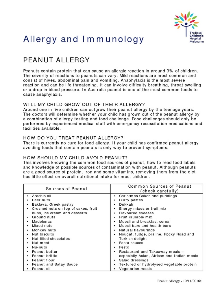 Peanut Allergy | PDF | Food Allergy | Peanuts