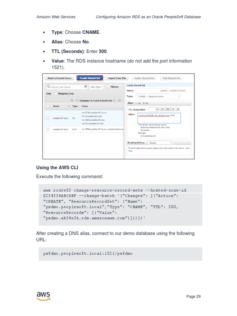 Configuring RDS for PeopleSoft on AWS | PDF
