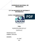 Universidad Nacional de Moquegua: E.P. de Ingeniería de Sistemas E Informática