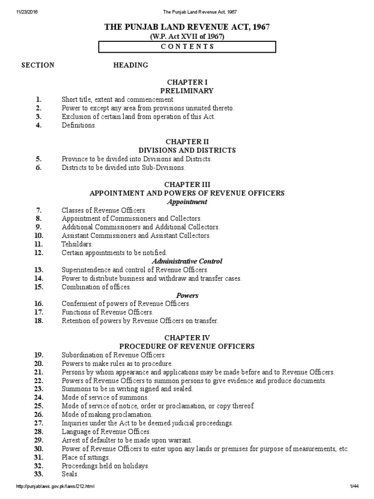 the-punjab-land-revenue-act-1967-pdf-leasehold-estate-arbitration