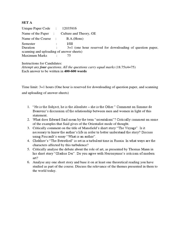 Culture and theory sem 1 or 3 st stephens ge pdf