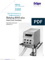 Babylog 8000 plus ventilator operating instructions