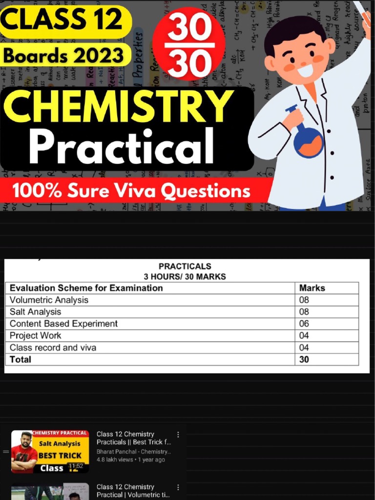 Class 12 Chemistry Practical by Bharat Panchal PDF Titration Chemistry