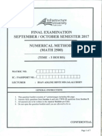 Math 2500 Numerical Methods 201709