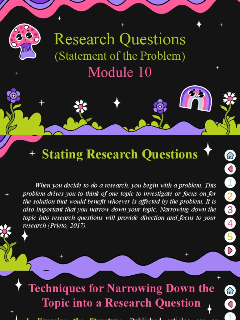 Formulating Effective Research Questions | PDF | Sampling (Statistics ...