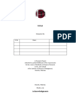 Term Report Requirements MBR