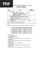 Model Practical Examination Questions