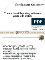 Transactional Reporting in the real world with OBIEE