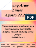 FILIPINO WEEK 1 DAY 1 Nagagamit Nang Wasto Ang Mga Pangngalan Sa Pagsasalita Tungkol Sa Sarili at Ibang Tao Sa Paligid