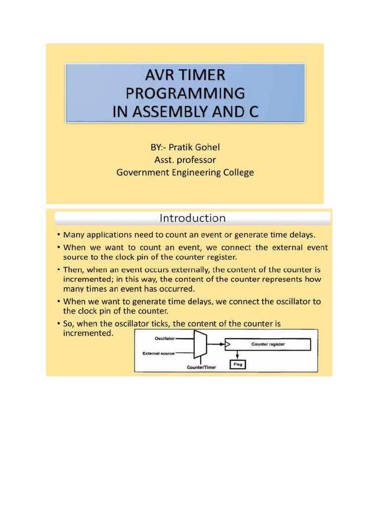 AVR Timer Programming in Assembly and C PDF