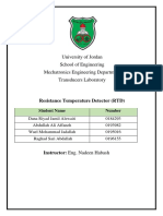 University of Jordan School of Engineering Mechatronics Engineering Department Transducers Laboratory