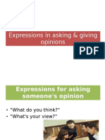 Expressions in Giving Opinions