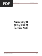 Surveying II (CEng 2902) Lecture Note