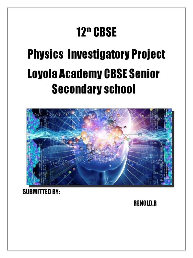 Physics Project 1 | PDF | Science & Mathematics