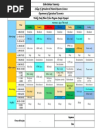 4-Weekly Study Plan & Class Program - Sample Example