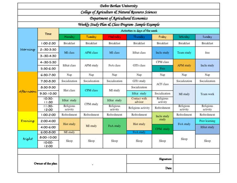 4-weekly-study-plan-class-program-sample-example-pdf