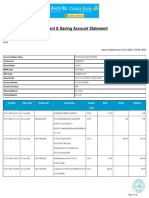 Current & Savings Account Statement