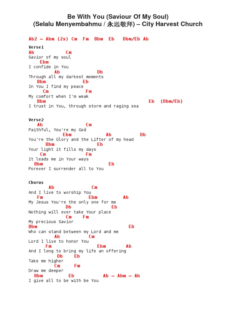 Be with you chord sheet pdf