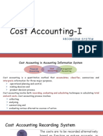 Cost Accounting I-4. Recording System
