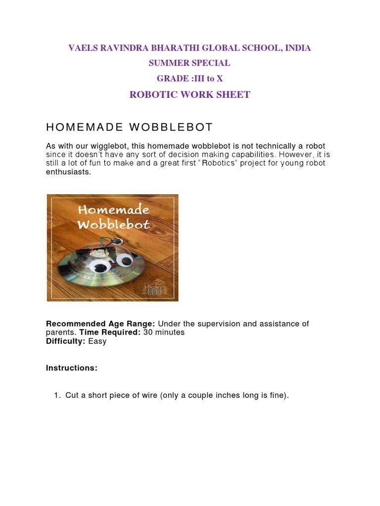 Build Your Own Wobblebot for Kids | PDF | Home & Garden | Computers