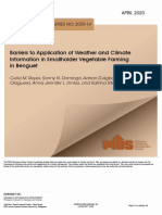 01 Barriers To Application of Weather and Climate Information in Smallholder Vegetable Farming in Benguet Pidsdps2014