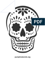 Sugar Skull Pumpkin Stencil