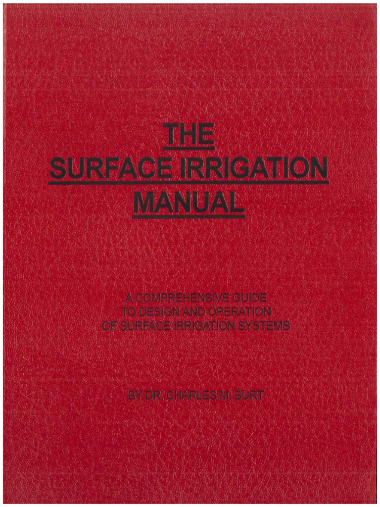 Surface Irrigation Manual PDF Soil Irrigation