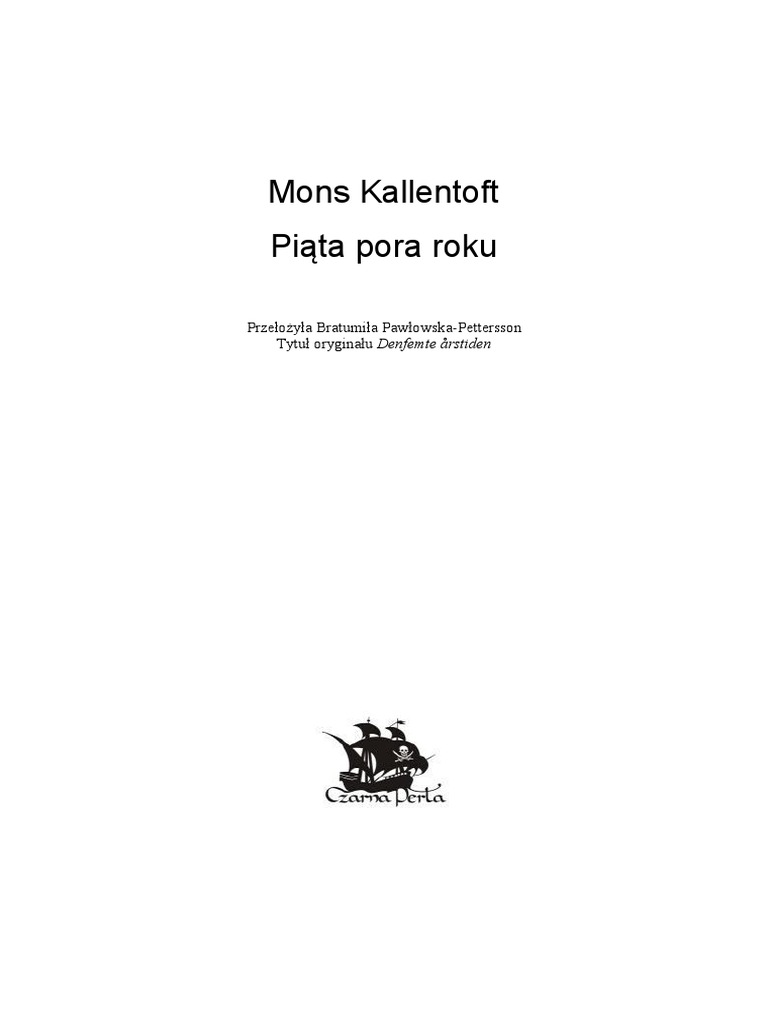 Kallentoft Mons Malin Fors 05 Piata Pora Roku PDF