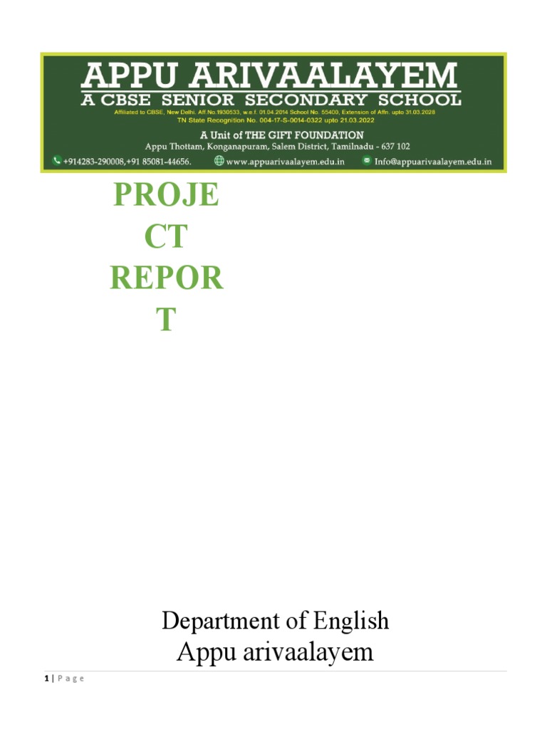 Project Report Templete | PDF