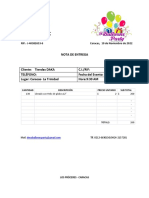 Nota de Entrega Daka