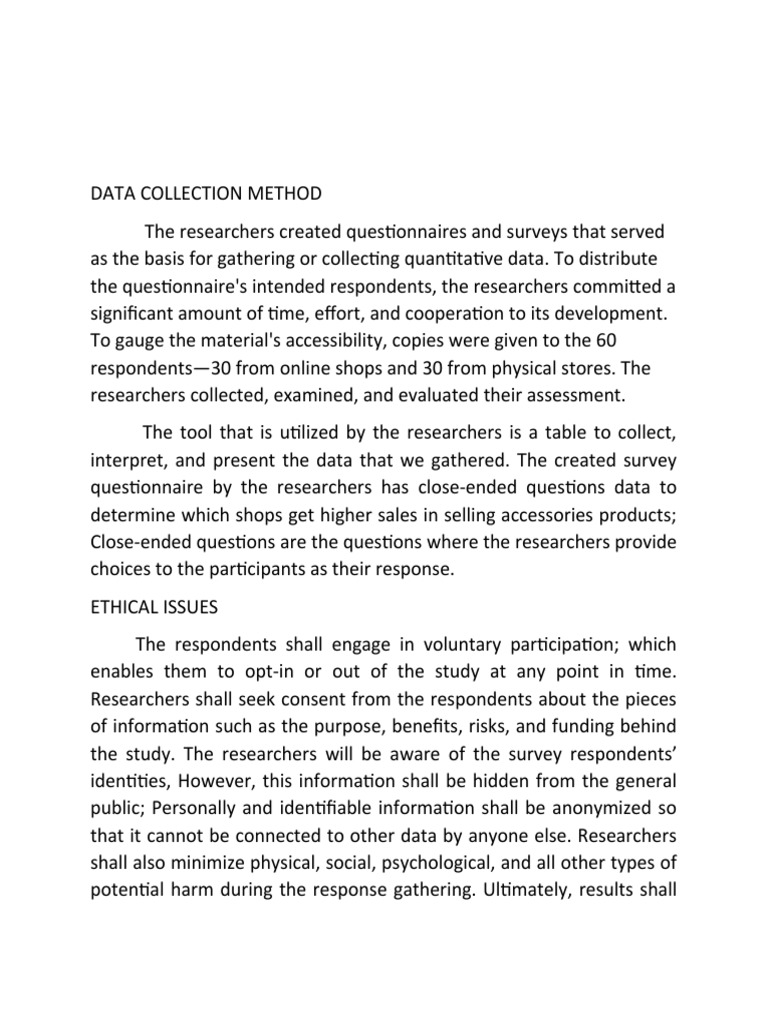 Data Collection Method | PDF