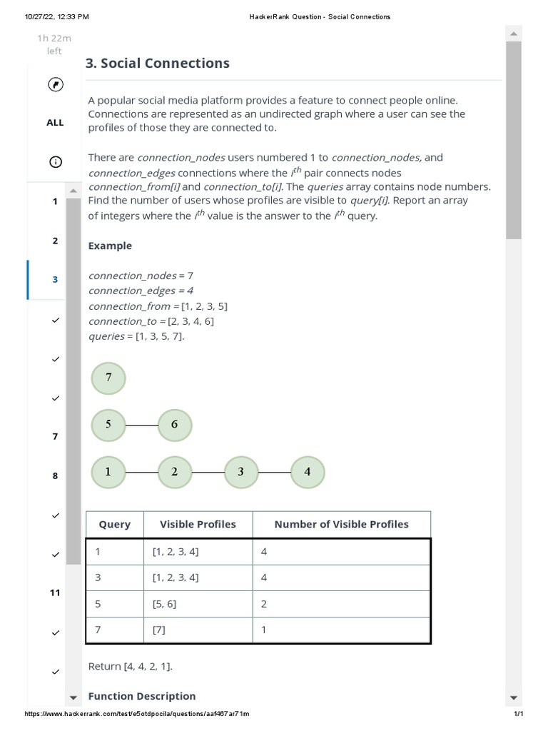 HackerRank Question Social Connections PDF