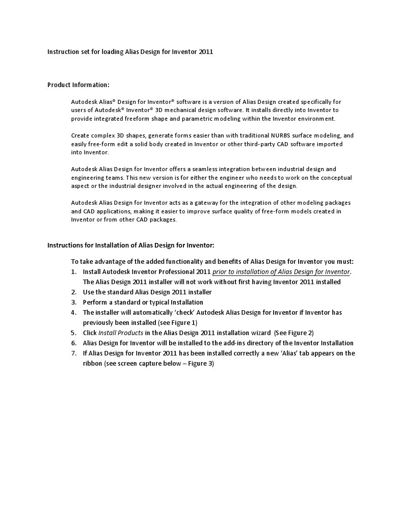 Alias Design Instruction Set | PDF