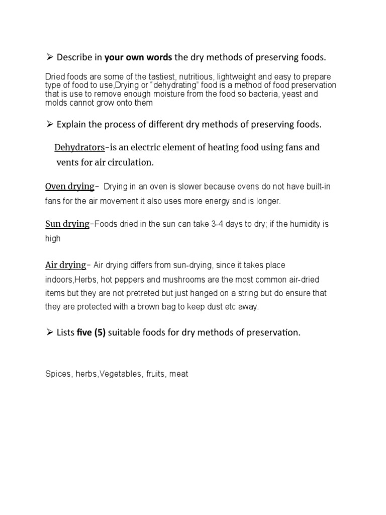 Food Preservation PDF