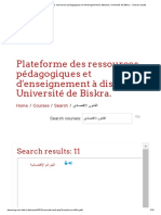 Plateforme Des Ressources Pédagogiques Et D'enseignement À Distance, Université de Biskra. - Search Results
