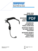 Shure wh20 Headset Mic With XLR Connector For Balanced wh20xlr 116585 User Manual