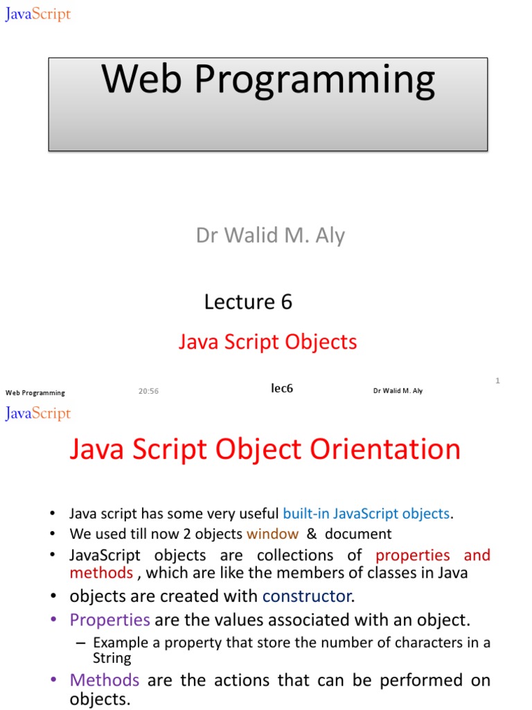 Lec6 web programming pdf java script array data type